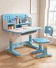 StarAndDaisy Study Table and Chair Set Height Adjustable Study Desk with Chair Spacious Desktop Open and Under Desk Storage Extended Footrest Carbon Steel Frame Study Table for Children Pink