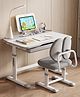 StarAndDaisy Kids Study Table and Chair Set Height Adjustable Study Table with Tiltable Desktop Adjustable Chair 3 Mode Study Lamp Storage Book Stand Writing Reading Desk for Children