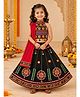 Banjara India Cotton Kutch Work Embroidered Mirrorwork Festive Wear Lehenga Chaniya Choli Set with Dupatta - Black