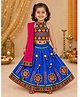 Banjara India Cotton Kutch Work Embroidered Mirrorwork Festive Wear Lehenga Chaniya Choli Set with Dupatta - Blue