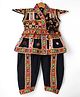 Banjara India Cotton Kutch Work Embroidered Kids Kediyu & Dhoti Set with Headband - Black