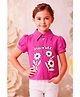 Lei-Chie Cotton Blend Woven Half Puffed Sleeves Floral Printed Shirt Style Top - Pink
