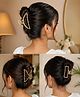 Stol'n Set Of 3 Geometric Designed Claw Clips - Gold