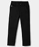 US Polo Assn Cotton Knit Full Length Solid Trouser with Polo Player Embroidery in Black