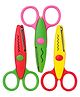 SCHOOLISH Zigzag Scissors Decorative Edge Paper Shaper Scissors for Kids and Adults, Perfect for Scrapbooking, DIY Crafts, Card Making, Gift Wrapping, and School (3Pcs)- PACK OF 1- COLOR MAY VARY