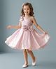 smile baby NX Tissue Woven Sleeveless Sequins Embellished Bow Applique Detailed Dress - Light Pink