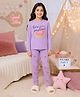 Unicorns Cotton Knit Full Sleeves Watermelon Printed Tee & Joggers Set - Lavender