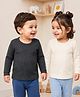 Sportking Knit Pack Of 2 Full Sleeves Solid Thermal Vests - Off White & Dark Grey