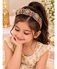 CHOKO Navratri Theme Floral Applique & Beads Detailed Hair Band - Multi Colour & Silver