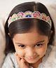 CHOKO Thread Work Detailed & Sequins Embellished Scalloped Headband - Multi Colour & Silver