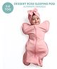 Tulo Baby Sleeping Pod Swaddle for Babies 0 to 1 Month, 0.6 TOG Lightweight Cotton Swaddle, Upwards Arm Design, 2-Way Zipper, Hip Friendly, Dessert Rose