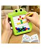 VGRASSP Crocodile Shape Dot Magnetic Drawing Board Toy For Kids With Magnetic Stylus - Montessori Educational Activity Toy With Pattern Cards And Colorful Beads - Green