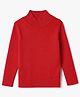 Vitamins 100% Viscose Cotton Blend Knit Solid Pullover With Full Sleeves - Red