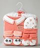 Little Surprise Box,9Pcs Fishy Print Newborn Gift Hamper Set-0-6M-Peach