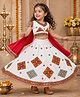 Banjara India Navratri Theme Half Sleeves Kutchi Embroidered Lehenga & Choli With Dupatta Set - White