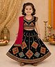 Banjara India Navratri Theme Half Sleeves Kutchi Embroidered Lehenga & Choli With Dupatta Set - Black