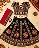 Banjara India Navratri Theme Half Sleeves Kutchi Embroidered Lehenga & Choli With Dupatta Set - Black