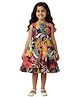 Kevora Apparels Cotton Blend Woven Sleeveless Tropical Theme Printed Dress - Multi Colour