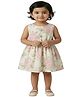 Kevora Apparels Cotton Blend Woven Sleeveless Floral Printed Dress - Pastel Pink