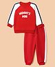 Doodle Poodle 100% Cotton Light Weight Looper Knit Full Raglan Sleeves T-Shirt and Jogger Set with Mummy's Mini Text Print - Red
