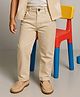 Tales & Stories Cotton Blend Denim Solid Jeans - Cream