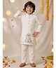 Tales & Stories Viscose Woven Full Sleeves Deer Printed Kurta & Pyjama Set - Cream