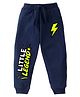KAVEE Cotton Knit Little Legend Text Printed Joggers - Navy Blue