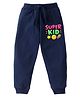 KAVEE Cotton Knit Super Kids Printed Joggers - Navy Blue