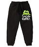 KAVEE Cotton Knit Frog Printed Joggers - Black