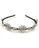 SKD Navratri Theme Floral Applique & Cowrie Shells Detailed Hair Band - Silver