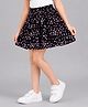 Funshine Rayon Woven Floral Printed Skorts - Black