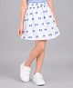 Funshine Rayon Woven Bow Printed Skorts - White