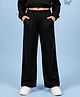 Kiddopanti Fleece Knit Pintuck Detailed Winter Pants - Black
