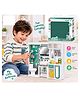SANJARY Kids Pretend Play Bathroom Shower Room Set with Miniature Sink Toilet Mirror Accessories Educational Toy