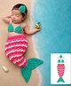 Babliss Crochet Mermaid Tail Outfit Photography Prop | Set of 3 | Pink Green