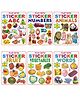 Dreamland Play With Sticker 6 Books Pack for Children - ABC, Numbers, Animals, Fruit, Vegetables, Words