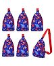 Asera 6 Pcs Chest Bags for Kids Lightweight Adjustable Straps, Multiple Pockets - Perfect for School, Travel, and Outdoor Adventures (Dinosaur)