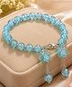 Daizy Floral Applique & Beads Detailed Bracelet - Sky Blue