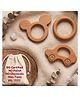 Minimavin Natural Steam Beech Wood Teether (Bunny Car Ring)