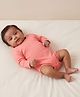 Orange Sugar Cotton Knit Full Sleeves Solid Onesie - Orange
