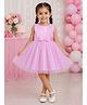The Magic Wand Woven Sleeveless Bow Applique Detailed Dress - Pink