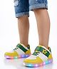 Steprite Star Patch Detailed Velcro Closure LED Shoes - Green