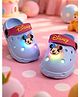 Yellow Bee Disney Mickey Mouse & Friends Featuring Minnie Mouse LED Applique Detailed Perforated Slingback Clogs - Blue