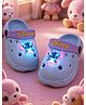 Yellow Bee Disney Lilo & Stitch Featuring Stitch LED Applique Detailed Perforated Slingback Clogs - Blue