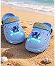 Yellow Bee Disney Lilo & Stitch Featuring Stitch LED Applique Detailed Perforated Slingback Clogs - Blue