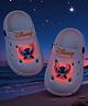 Yellow Bee Disney Lilo & Stitch Featuring Stitch LED Applique Detailed Perforated Slingback Clogs - White