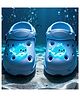 Yellow Bee Whale LED Applique Detailed Perforated Slingback Clogs - Blue
