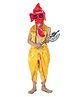 BookMyCostume Lord Ganesha Fancy Dress Costume Set With Stole & Axe - Yellow & Red
