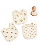 Comfy Cheeks Muslin Bibs Pack of 3| Soft & Hypoallergenic|Adjustable Snap Buttons with Waterproof Inner Layer|Super Absorbent|Drooling, Wash Cloth,Travel & Burb Cleaning| Machine Washable Feeding Bibs