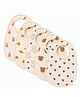 Comfy Cheeks Muslin Bibs Pack of 5| Soft & Hypoallergenic|Adjustable Snap Buttons with Waterproof Inner Layer|Super Absorbent|Drooling, Wash Cloth,Travel & Burb Cleaning| Machine Washable Feeding Bibs
